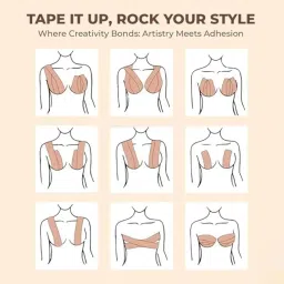 courtit's Tape Plus Waterproof & Sweat-Proof Body Tape Roll | Safe to Use Directly on Skin Breast Lifting Tape | 4m 7.5cm | Skin. image 5