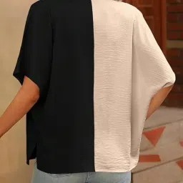 greciilooks Oversized Shirt for Women – Korean Casual Short Sleeve Loose Fit Top | Plus Size Summer Wear for Girls & Women (Available in Plus Size and Combo Pack of 2) image 1