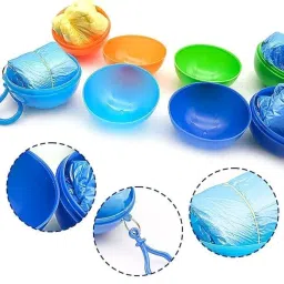 Disposable Emergency Rain Ponchos in Keychain Ball – Waterproof PE Raincoat for Adults – Compact, Lightweight for Travel, Hiking, Camping, Festivals – Unisex Pack of 4 image 4