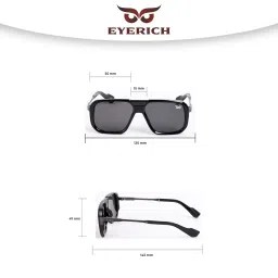 eyerich Hawk Retro Aviators UV Protected Sunglasses for Men & Women – Lightweight Metal Frame, Anti-Glare Shatterproof Lenses, Premium Case image 3