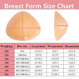 witok Breast Prosthesis Mastectomy Silicone Breast Forms Triangle Shape for Breast Cancer Patients Only One Piece image 5