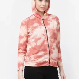 uzarus Women's Standard Length Polyester Hooded Sports Gym Training Jacket image 2