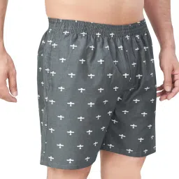 Amazon Brand - RAPLOCH Men's Cotton Printed Boxer Shorts (Combo Pack of 2) Casual | Underwear | Half Pants | Short Pant image 1