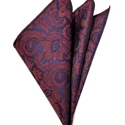 voici France Men's Paisley Self-Design Bow Ascot Cravat Necktie and Pocket Square Pure Satin Microfiber Free Size image 3
