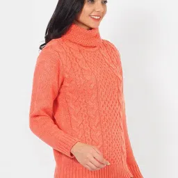 joe hazel Irish Cable Sweater - Orange -P image 2