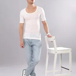 dollar bigboss Men's Solid Regular Fit Vest image 4