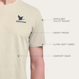 oxpecker SoftCore Tee for Men, Ultra-Soft Moisture-Wicking Gym T-Shirt for Men with Breathable Fabric, Shoulder Utility Pocket for Running, Training, Sports, Everyday Comfort image 4