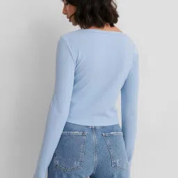 redamancii Women's & Girl's Button Cardigan Full Sleeve Ribbed Top image 1