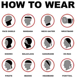 sa style along Multi-Functional Mask, Bandana, Headband, Neck Gaiter, Sahariane and Balaclava Scarf for Unisex image 3