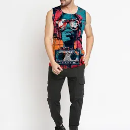 blacksmith Radio Street Pop Printed Sleeeveless Sando Tank top Gym & Street wear for Men image 3