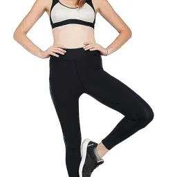 unbeatable Women Stretchable Gym Wear Sports Leggings Ankle Length Workout Tights | Sports Fitness Yoga Track Pants High Rise & (2X-Large, Blue) image 1