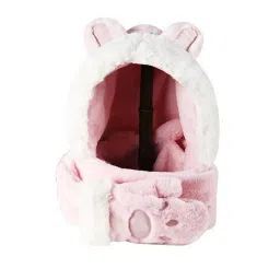 merishopp 3 in 1 Women's Hooded Scarf Paw Gloves Hat Headscarf Winter Cute Animal Hat Pink image 2