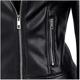 Women's Leather Biker Jacket Trending Style image 4