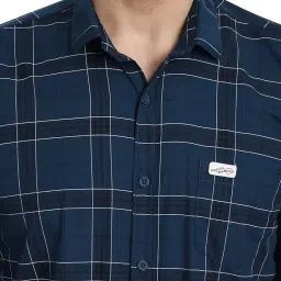 majestic man Slim Fit Cotton Casual Check Shirt for Men image 4