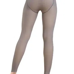 alexvyan XL Grey DualTone Opaque High Rise Ankle Length (33 to 36 Waist) Stretchable Women Warm Thick Fur Lined Fleece Winter Thermal Soft Legging Tights Stocking - Slim Fit image 5