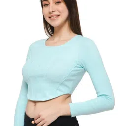 clovia Women's Cotton Chic Basic Ribbed Bustier Regular Fit Crop Top image 3