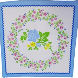 fancyadda Women's Cotton Handkerchiefs (Pack of 12, Attractive Flower Printed, Multi-Colored) image 3