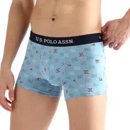 u.s. polo assn. Men's Cotton Blend Classic Printed Trunks image 2