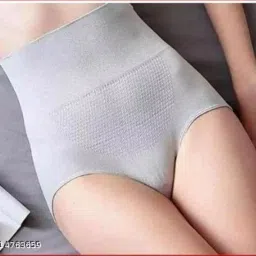 kroywen Women's Cotton Spandex High Waist Seamless Slimming Panties Beige 360 Tummy Tucker Control Underwear and Full Midsection Compression Support image 1