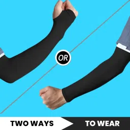 fithead UV Protection Arm Sleeves for Men & Women – Cooling Compression Hand Sleeves for Sun Protection, Outdoor Sports, Driving, Cycling & More image 3