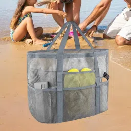 calandis ™ Mesh Beach Bag Large Tote Bag For Beach Vacation Essentials Cruise Pool Toys | Womens Handbags & Bags image 2