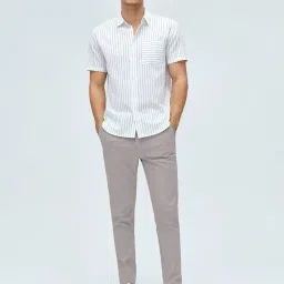 avanova Men’s Classic Dress Pants with Side Pockets | Solid Tapered Suit Trousers, Business Formal Office Wear Regular Fit Pants, Stretchable Blend Slim Carrot Fit (Trouser 255) image 4