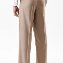 snitch Men Formal Trousers | Regular Fit Mid Rise Plain Front | Durable Polyester Blend with Smooth Texture for Office & Street Wear image 3