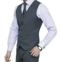 manq Men's V.Neck Five Button Slim Fit Formal/Party Waist Coat image 2