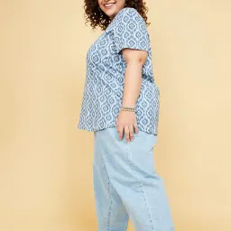 max Women's Cotton Regular Fit Striped Round Neck T-Shirt image 2