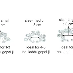 kmj Pure Silver kadule/Bracelets/anklets for laddu gopalji, Radha raniji (SIZE: small/medium/large) image 1