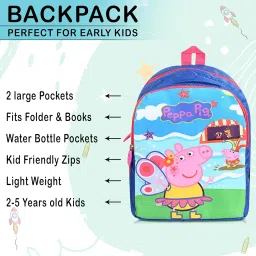 rbrn Lightweight Polyester Casual Kids School Bag for Boys And Girls Cartoon Printed Waterproof Backpack Bag Ideal for Small Kids Bag lkg ukg nursery class 3-5 Years 14 inches image 4