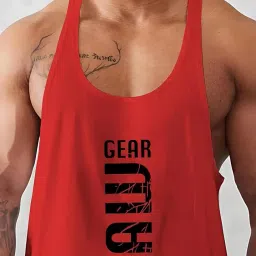 furrr Men's Gym Vest for Bodybuilding | RAW Gear Stringer Tank Top | Muscle & Training Wear Pack of 2 image 5