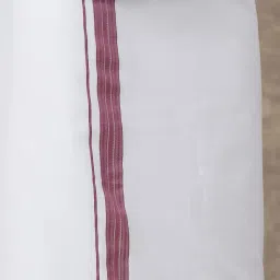 ramraj cotton Ramraj Men Cotton Blend Half Sleeve Solid Shirt With Matching Border Dhoti image 4