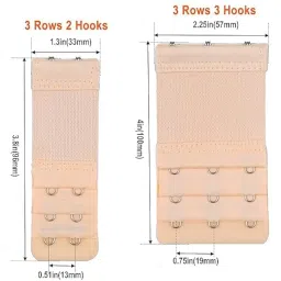 skyrich 6 Pieces Women's Bra Extenders 2 Hook / 3 Hook Comfortable Stretchy Bra Extension Strap image 4