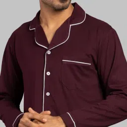 nite flite Sangria Mens 100% Cotton Nightwear image 4