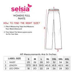selsia trendy women Womens 100% Cotton Loungwear Pyjama Pants-pack of 1 image 4