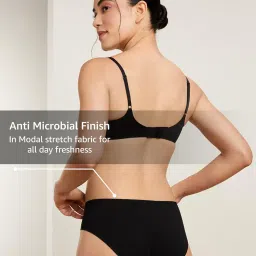 symbol premium Women's Modal Stretch Hipster with Anti Microbial Finish (Mid Rise | High Coverage | Ultrasoft Concealed Waistband | Pack of 3) image 1
