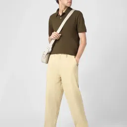 urbano fashion Men's Loose Baggy Fit Solid Chino Trousers Non-Stretchable image 5