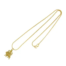 handicraft kottage 1 gm Micro Gold plated Stylesh Modern Brass Chain Pendant locket Necklace for Men,women and kids Ganesh ganapti ganpati bappa image 3