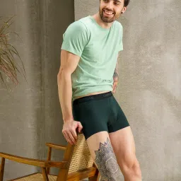 damensch Fresh Mint Solid Underwear For Men Combo, Breathable Innerwear, Cotton Trunks For Men Pack, Anti-Rash Waistband Underwear, Moisture Wicking Trunks, Peppermint Finished Men Underwear Pack of 2 image 5