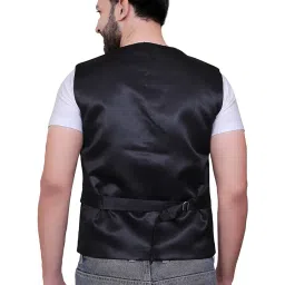 click one Waistcoat Black Satin Men image 1