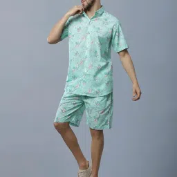 ink india company Men's Pure Cotton Shirt & Shorts Co-ord Set image 1