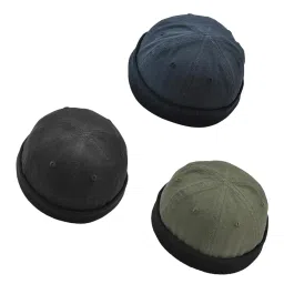 myaddiction 3 pcs Women Men Retro Docker Leon Beanie Cap Pure Cotton Hat Multicolour image 4