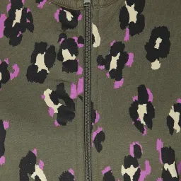 alan jones clothing Women's Printed Zipper Cotton Sweatshirt image 5