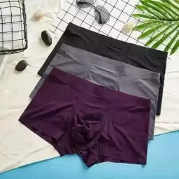 RUGVED Men's Underwear Ice Silk Seamless Boxer Briefs Breathable Ultra-Soft Panties Antibacterial Multicolor(B3-(M,N3)) image 4