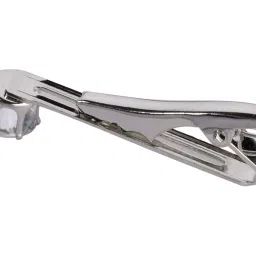 tripin Silver TIE PIN Clip TACK TIEPIN for Men with Diamond Crystal in A Gift Box TSHOTIEPINSIL2015 image 4