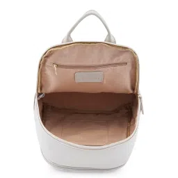 caprese Merlin Fashion Backpack for Women (Medium, Beige) image 3