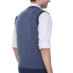 godfrey Men V-Neck Woolen Sleeveless Half Sweater for Winter image 2