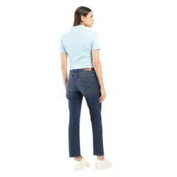 levi's Women's High Rise 724 Slim Straight Fit Blue Jeans image 1