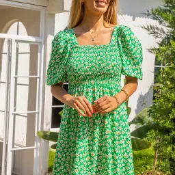 sheetal associates Women's Casual Flower Print Puff Sleeves Maxi Dress - Pack of 1 image 4
